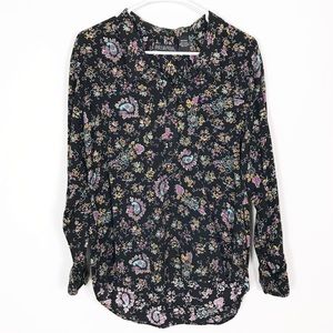 Vintage Generra Black Oversized Popover Tunic Top